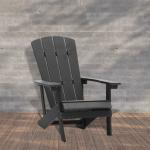 Graue Home Deluxe Adirondack Chairs mit Armlehne 