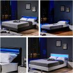 Dunkelgraue Moderne Betten mit Matratze 90x200 