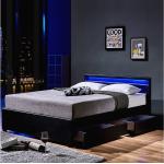 Schwarze Moderne Betten mit Matratze mit Schublade 140x200 