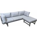 Reduzierte Anthrazitfarbene Lounge Sofas aus Aluminium mit Armlehne 