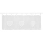 Weiße Home Wohnideen Scheibengardinen & Küchengardinen mit Herz-Motiv aus Polyester 