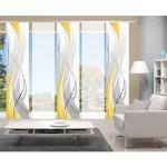 Reduzierte Gelbe Home Wohnideen Schiebegardinen & Schiebevorhänge aus Kunststoff blickdicht 5-teilig 