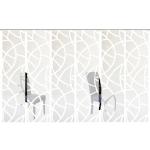 Weiße Home Wohnideen Schiebegardinen & Schiebevorhänge aus Polyester blickdicht 6-teilig 