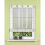 Home Wohnideen Schlaufenraffrollo Raffrollo Sonnenschutzrollo halbtransparent 120 x 140 (BxH) cm  weiß - grün