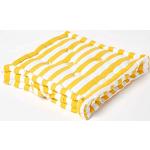 Gelbe Gestreifte Homescapes Quadratische Sitzkissen & Bodenkissen aus Baumwolle mit Tragegriffen 40x40 
