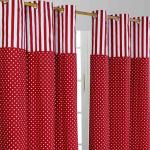 Rote Gepunktete Homescapes Schlaufenschals & Ösenschals aus Baumwolle 2-teilig 