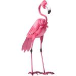 Pinke Rustikale 9 cm Homescapes Flamingo-Gartenfiguren pulverbeschichtet aus Metall 