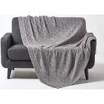 Graue Moderne Homescapes Häkeldecken & Strickdecken aus Baumwolle 150x200 für den für den Winter 