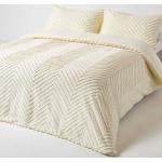 Offwhitefarbene Moderne Homescapes Bettwäsche Sets & Bettwäsche Garnituren aus Baumwolle maschinenwaschbar 135x200 