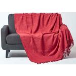 Rote Homescapes Nirvana Tagesdecken & Bettüberwürfe aus Baumwolle 150x200 