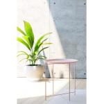 Homexperts Beistelltisch »Smart«, Tablett-Tisch aus Metall, 47 cm Durchmesser, rosa, rosa - rosa - rosa