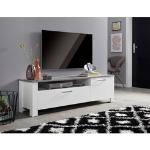 Weiße Moderne Homexperts Bio Nachhaltige TV-Lowboards & Fernsehtische aus MDF Breite 150-200cm, Höhe 0-50cm, Tiefe 0-50cm 