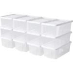 Reduzierte Weiße Homfa Schuhboxen aus Polypropylen mit Deckel 12-teilig 
