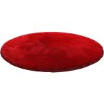 Rote Unifarbene Runde Runde Badteppiche 90 cm aus Polyester schnelltrocknend 