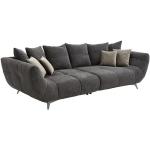 Schwarze HOM'IN Federkern Sofas matt aus Textil mit Kissen Breite 250-300cm, Höhe 300-350cm, Tiefe 50-100cm 