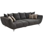Schwarze HOM'IN Rechteckige Federkern Sofas aus Textil mit Kissen Breite 250-300cm, Höhe 300-350cm, Tiefe 50-100cm 