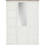 Weiße Moderne HOM'IN Kleiderschränke mit Spiegel aus MDF Breite 150-200cm, Höhe 200-250cm, Tiefe 50-100cm 