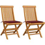 Teakholz-Gartenstühle aus Massivholz klappbar Breite 0-50cm, Höhe 50-100cm, Tiefe 50-100cm 2-teilig 