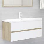 Weiße Waschbeckenunterschränke & Badunterschränke mit Schublade Breite 100-150cm, Höhe 0-50cm, Tiefe 100-150cm 