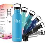 HoneyHolly Trinkflasche Edelstahl | Trinkflasche mit Strohhalm 750ML | Nicht Isolierte Einwandige | Wasserflasche Auslaufsichere | BPA-frei | Trinkflasche kohlensäure Geeignet mit Filter