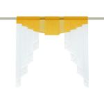 Sonnengelbe Unifarbene Scheibengardinen & Küchengardinen aus Stoff transparent 