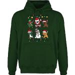 Dunkelgrüne shirtracer Herrenhoodies & Herrenkapuzenpullover aus Baumwolle Größe XL Weihnachten 