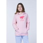 Pinke Polo Sylt Kindersweatshirts mit Knopf aus Baumwolle für Mädchen Größe 146 