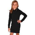 Schwarze Langärmelige Kinderlangarmkleider aus Baumwolle für Mädchen Größe 146 für den für den Winter 