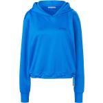 Reduzierte Royalblaue Margittes Damensweatshirts aus Polyester mit Kapuze Übergrößen für den für den Herbst 
