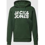 Dunkelgrüne Jack & Jones Herrenhoodies & Herrenkapuzenpullover aus Baumwollmischung mit Kapuze Größe XXL 