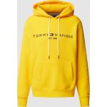Gelbe Unifarbene Tommy Hilfiger Herrenhoodies & Herrenkapuzenpullover aus Baumwollmischung Größe S 