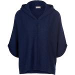 Marineblaue Casual Include Kaschmir-Pullover aus Wolle mit Kapuze für Damen Größe XL 