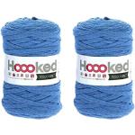 Blaue Hoooked RibbonXL Textilgarne 2-teilig 