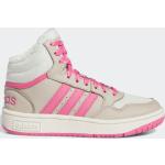 Reduzierte Pinke adidas Hoops High Top Sneaker & Sneaker Boots aus Textil für Kinder Größe 38,5 