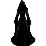 Schwarze Maxi Zombiebraut-Kostüme & Geisterbraut-Kostüme aus Polyester für Damen 