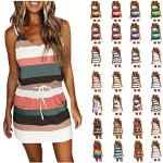 Bunte Color Blocking Kurzärmelige Maxi V-Ausschnitt Sommerkleider für Damen Größe L für Partys für den für den Sommer 