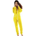 Reduzierte Gelbe Damenjumpsuits & Damenoveralls mit Reißverschluss aus Baumwolle Größe XS für den für den Winter 