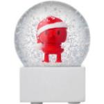 Rote Hoptimist Weihnachtsschneekugeln aus Glas 