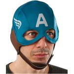 Silberne Gestreifte Horror-Shop Captain America Masken aus Polyester Größe L 