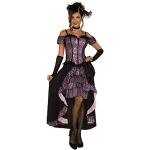 Schwarze Horror-Shop Saloon Girl Kostüme mit Glitzer aus Polyester für Kinder Einheitsgröße 