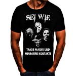 Horrormaske Freddy Jason Michael Myers Edward Fun Mundnasenbedeckung T-Shirt