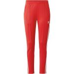 Rote adidas Originals Hosen mit Galonstreifen mit Galonstreifen für Damen Größe L Große Größen Weite 42 
