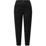 Reduzierte Schwarze Unifarbene MAC Jeans Dream Slim Fit Jeans mit Reißverschluss aus Denim für Damen Größe XXL Weite 25 