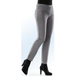 Graue Atmungsaktive 5-Pocket Hosen mit Reißverschluss für Damen Größe XXL 