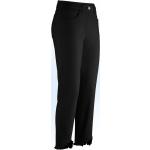 Schwarze bader 5-Pocket Hosen mit Reißverschluss aus Baumwolle für Damen Größe XL 