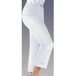 Weiße 7/8-Hosen mit Reißverschluss für Damen Größe S 