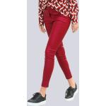 Rote Unifarbene Casual Alba Moda Kunstlederhosen aus Kunstfaser enganliegend für Damen 