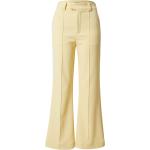 Reduzierte Pastellgelbe Unifarbene Gina Tricot Stoffhosen mit Reißverschluss aus Polyester für Damen Größe S 