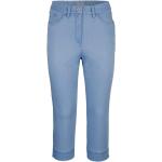 Reduzierte Blaue Unifarbene Brax Raphaela by Brax Slim Fit Jeans mit Reißverschluss aus Kunstfaser für Damen Übergrößen 