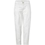 Reduzierte Weiße Unifarbene MAC Jeans Karottenhosen aus Kunstfaser für Damen Größe XS 